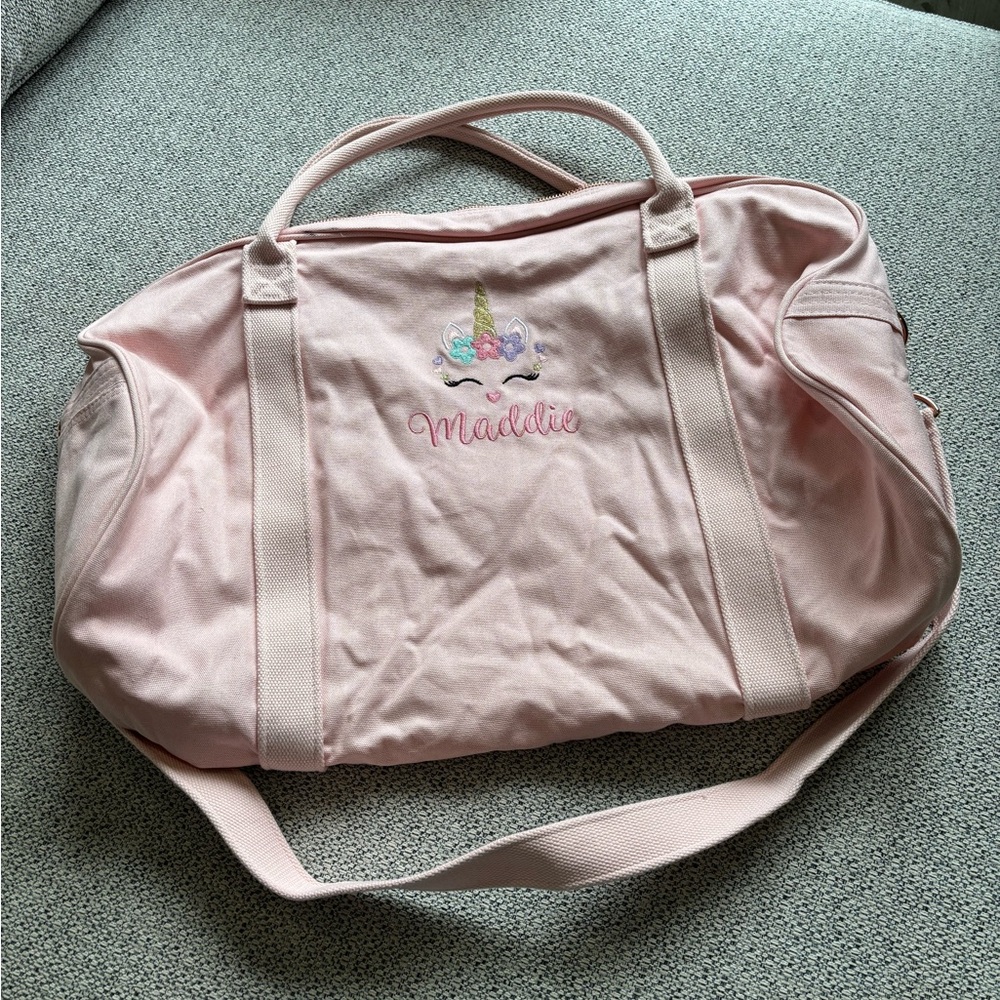 Pink Unicorn Embroidered Women's Bag